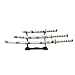 Samurai Sword Set 3-Piece with Stand – White Marble Katana, Wakizashi & Tanto – 1095 Carbon Steel Unsharpened Blades for Display, Home Décor, Martial Arts Practice, Cosplay, Gift Collection