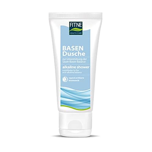 FITNE Basischer Duschbalsam, mit Bio Mandelöl und Bio Aloe Vera, Säure-Basen-Balance für samtweiche Haut, vegan (200 ml)