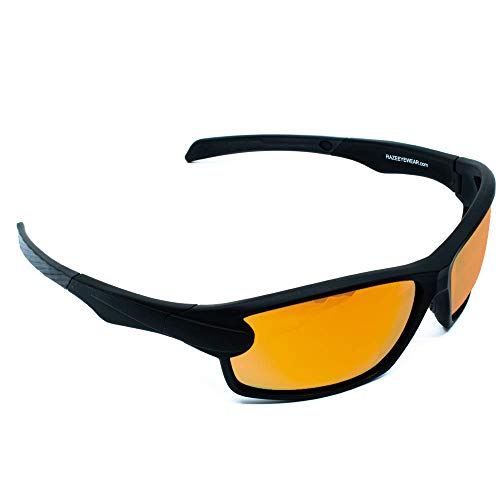 J-Frame Golf Sport Riding Sunglasses (Black with Black Accents, Orange Z)4