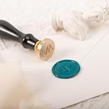 Crawell Custom Wax Seal Stamp - Personalized Wax Seal Stamp Create Your Own Seals for Crafting, Envelopes, Gift Wrap, Wedding Invitations - Custom Stamp Design with Handle