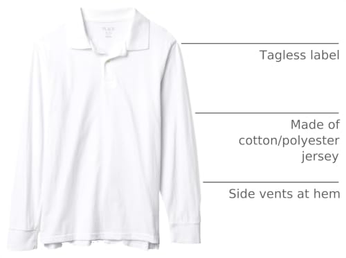 Image of The Children's Place boys Long Sleeve Pique Polo