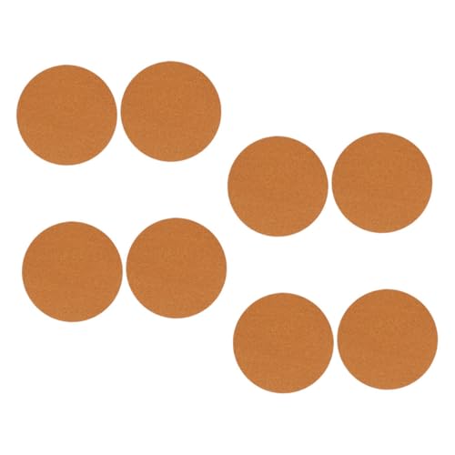 Garneck Thick Cork Mat Set 8 Pieces Indoor Planter Mats Absorbent Pot Saucers Flowerpot Coasters Cork Coasters Round for Kitchen Table