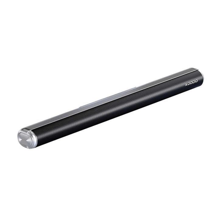 Close-up view of the xdobo Home 1978 II Soundbar, highlighting its sleek design and 80W power.