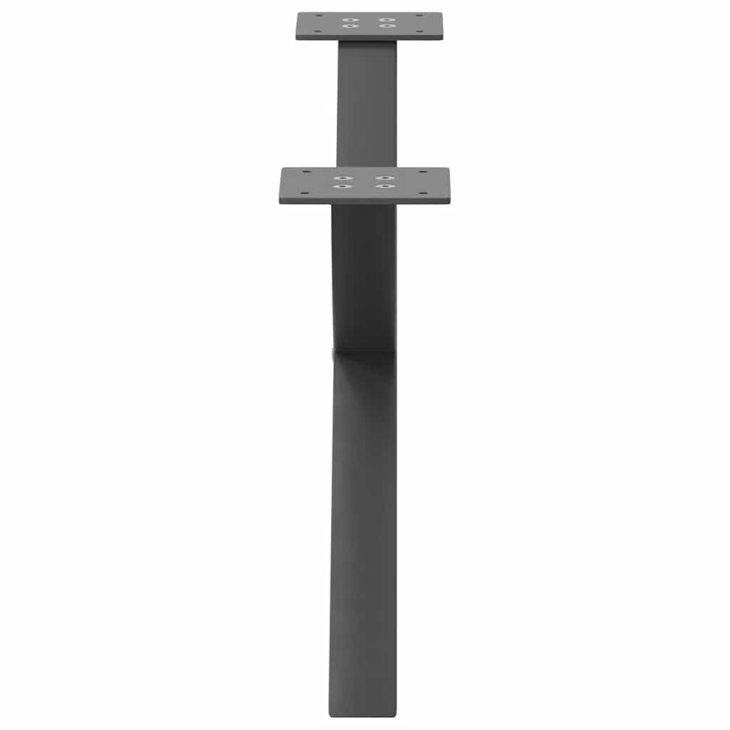 Nogi stolika kawowego X 2 sztuki antracyt 70 x 30-31 cm stal | Wstępnie wywiercony wspornik, w zestawie śruby, regulowane nóżki, nowoczesny geometryczny design
