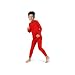 Rocky Boy's Fleece Lined Thermal Underwear 2PC Set Long John Top and Bottom (M, Red)
