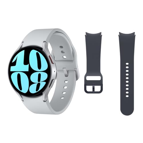 Samsung Galaxy Watch6 4G LTE, 44 mm + Correa de recambio - Smartwatch, Control de Salud, Seguimiento Deportivo, Plata (Versión Española)
