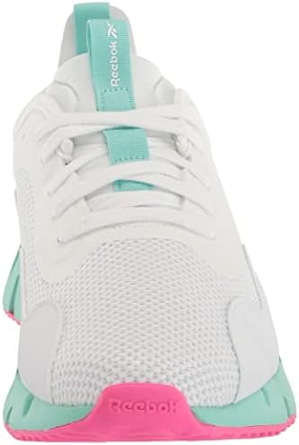 Reebok Women's Zig Dynamica Running Shoe, White/Hint Mint/Acid Yellow, 6 | Image 1