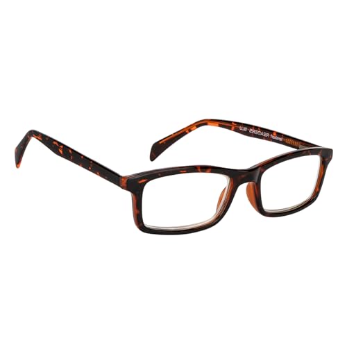 Lenskart Reading Glasses | Men & Women | Tortoise Rectangular Full Rim | + 2.5 Power | Blue Light Blocking Glasses