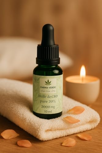 Huile de CBD PURE 20% Pressée à Froid | Huile 100% vegetale | Formule Premium Fabriquée en France | Sommeil Puissant | cdb Hemp Oil herbe puff hhc 10ml – Image 7