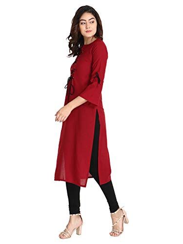 Image of DHRUVI TRENDZ Women's Rayon Kurta