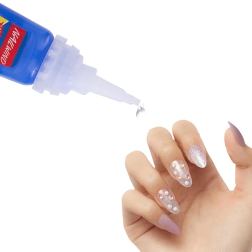 Image of NAILWIND Brush On Nail Glue for Press On Nails, 401 Extra Strong Nail Glue for Acrylic Nails, Waterproof Long Lasting, 2 PCS