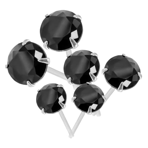 BESPORTBLE 3 Pares De Pendientes Para Mujer Modernos Pendientes Chapados Con Botón Pendientes Con Tachuelas Pendientes De De Imitación Pendientes De Botón Pendientes De Adorno
