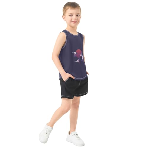 Flying Crane Sun Boys Tank Tops Toddler Tank Top Shirts Undershirts Quik Dry for Kids,3T4