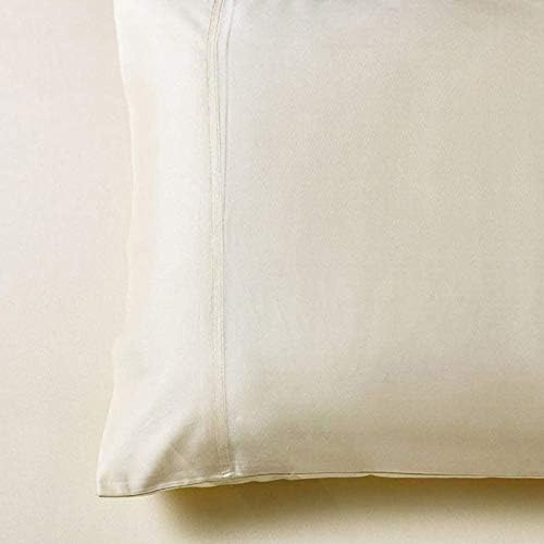 Image of Ivory Cream Bedsheet with 4 Pillow Covers 400TC 100% Egyptian Cotton Premium 5 Piece Bedsheets Super King Size