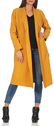malito Mujer larga Capote Cascada de Corte Abrigo Cárdigan 3050 (amarillo) Cover