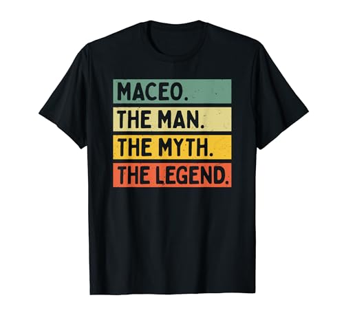 Detto sarcastico in colori retrò e vintage con testo invecchiato e nome personalizzato, divertente idea regalo personalizzata per papà, fratello, amico o zio con umorismo, sarcasmo e nome Maceo.
