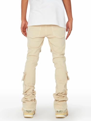 Mens Skinny Jeans Straight Leg Goth Grunge Punk Rock Hip Hop Streetwear Stacked Jeans3