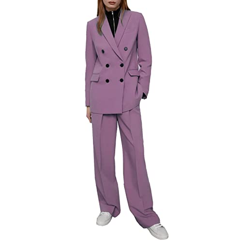 Manteau femmes automne et hiver double boutonnage manches longues veste décontractée