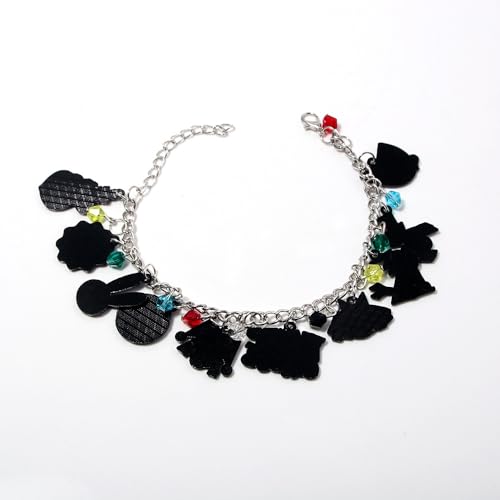 AMZ Digital Circus-Themed Bracelet – TADC-Series Inspired Pomnii Clown Character Beaded Wristband Gift for Fans4