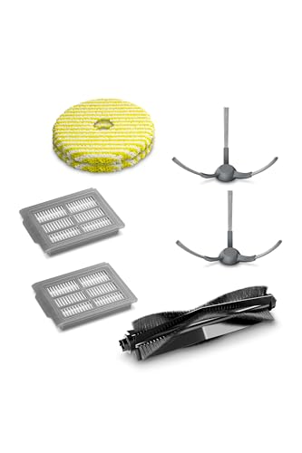 KÄRCHER Kit d'Accessoires RVM 4, pour RVM 4 Comfort, Maintenance Complète et Longue Durée, Inclus Brosse Principale, Pads, Filtres et Brosses Latérales