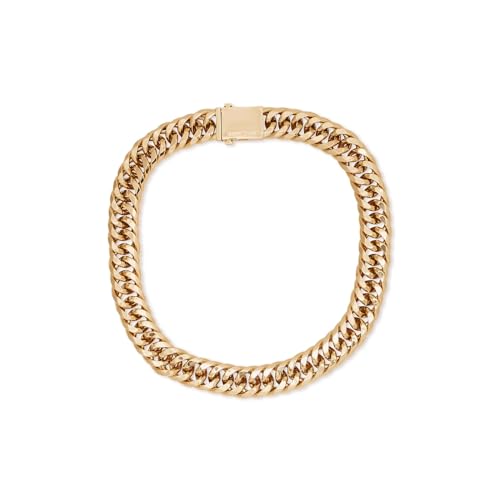 Kenneth Jay Lane Polished Gold Braided Chain Link Necklace and Bracelet