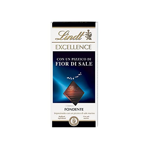 Lindt Excellence Tavoletta di Cioccolato Fondente con Sale, formato 100g