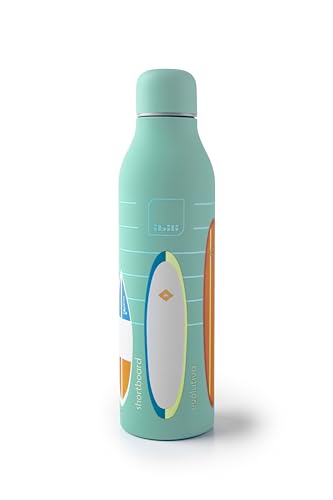 IBILI Botella termo doble pared Surf Leash 500 ml, Acero Inoxidable 18/10, Doble pared, Reutilizable