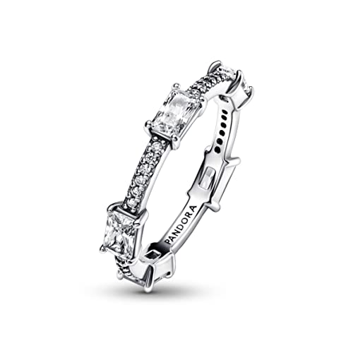 Anillo con barras rectangulares PANDORA Timeless para looks de oficina 3