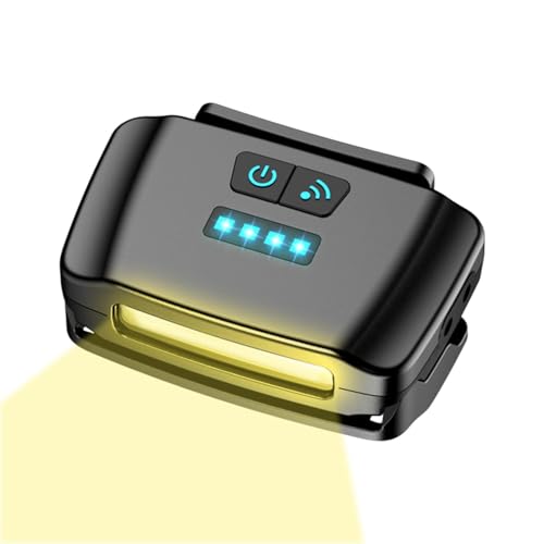 Linterna frontal de camping, ABS de 2.56 pulgadas, compacta, impermeable, recargable, brillante, linterna frontal de pesca, linterna de cabeza, linterna LED, senderismo, correr, trabajo nocturno, uso