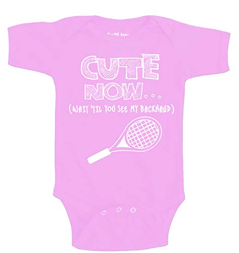 Cute Now... Wait 'Til You See My Backhand - Infant/Baby Tennis Bodysuit Cotton Clothing