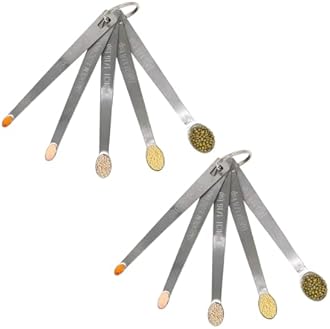 BERYLER 2Pack Mini Measuring Spoons Set, Heavy Duty Stainless Steel Teaspoon for Cooking and Baking, Suitable for Small Amount of Dry or Liquid Ingredients and Spices