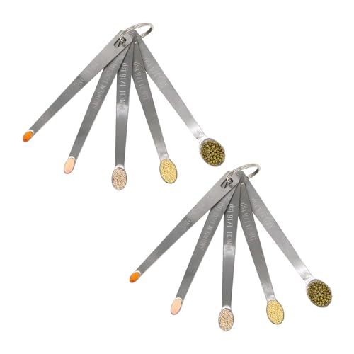 BERYLER 2Pack Mini Measuring Spoons Set, Heavy Duty Stainless Steel Teaspoon for Cooking and Baking, Suitable for Small Amount of Dry or Liquid Ingredients and Spices