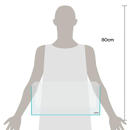 image for LANDEN 45S 5.4 Gal Shallow Tank, Shallow Fish Tank, Rimless Low Iron T