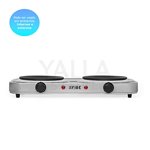 Fogão Cooktop Elétrico 2 Bocas Xfire 2000 Watts Prateado (220)