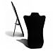 NEW Black Velvet Necklace Jewelry Display Easel 14" H