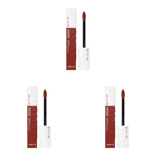 Image of Maybelline New York Superstay Matte Ink Liquid Lipstick, Charmer (Pack of 3)