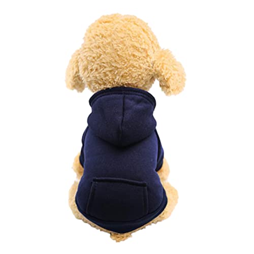 VANZACK ペットの防寒着 犬用冷却ベスト ジャケット ペット冷却ベスト 犬の暖かいコート Xxs ドッグセーター フリースライニング ドッグコート 注ぐ 犬を乾かすための犬用タオル Navy