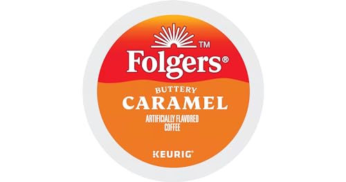 Image of Folgers Caramel Drizzle Flavored Coffee, 96 Keurig K-Cup Pods