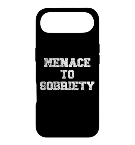 Menace to Sobriety Anniversary Mens Womens Sober AA Recovery �X�}�z�P�[�X iPhone Air �p