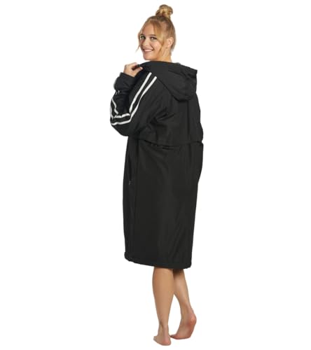 Image of Sporti Unisex Swim Parka with Comfort Plush Fleece Lining, Multi Pocket Zipper - Water Resistant Swim Coats for Women & Men