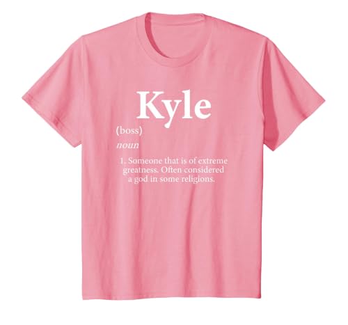 Kyle Definition Personalized Name Costume for Kyle T-Shirt, Youth, Pink, Small