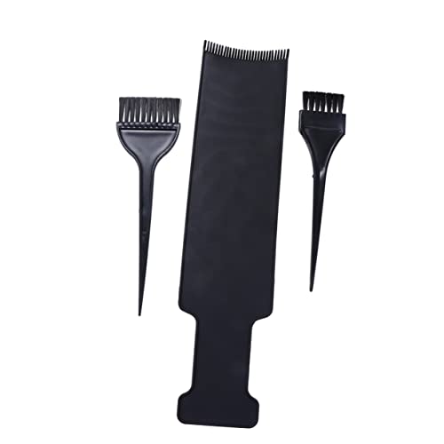 PartyKindom 3 piezas Kit para Teñir Cabello con Peine y Cepillo Profesional para Salón y Hogar Herramienta de Peluquería para Aplicar Tinte sin Dañar el Cabelludo Fácil de Limpiar y