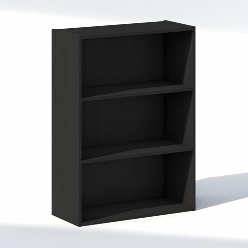 Image of Furinno Reed Closet Organizers and Storage, 3-Tier Closet Organizer, Open Shelf Closet Storage, for Wardrobe, Bedroom, Living Room, Americano