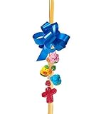 PALMAS DOMINGO DE RAMOS/PALMAS SEMANA SANTA/PALMA DE RAMOS/PALMA DE PASCUA/PALMAS Y PALMONES/PALMON CON ADORNOS/Palmón liso 110cm + adornos + lazo