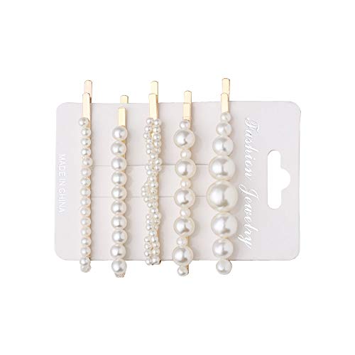 5pcs / 6pcs New Hair Accessories Metal Vintage Pearl Flower Hairpins Hair Clips Headdress Jewelry Barrettes(Type 1)