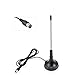 Produktbild Vecys DVB-T HDTV Antenne für Smart TV 2dBi Indoor Digital Antenne mit Magnetfuß Stecker VHF UHF Mini 1.5m/4.92ft RG174 Koax Kabel für DVD LCD TV DVB-T Geräte