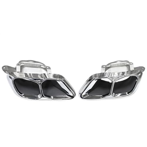 Embout silencieux carré en argent pour échappement de BMW X5 G05 X6 G06 X7 G07 2020-2025