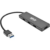 Eaton Tripp Lite 4-Port Portable Slim USB 3.0 Super speed Hub with Built In Cable (U360-004-SLIM)