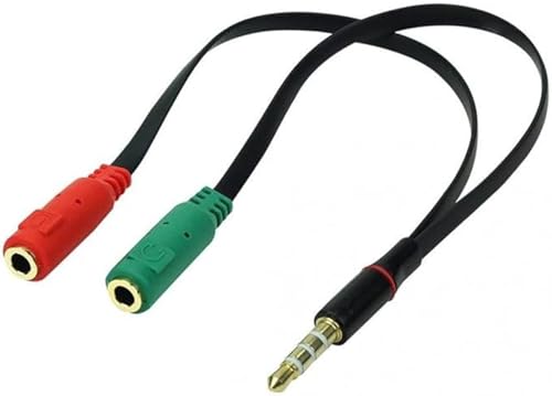 Adaptador Y P2 para P3 Splitter Áudio e Microfone 3.5mm Divisor de Som para Fone de Ouvido e Headset