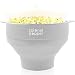 Colonel Popper Microwave Popcorn Popper Maker Hot Airpop Corn Bowl (Gray)
